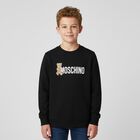 Black Teddy Bear Logo Sweatshirt, 6, hi-res