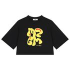 Girls Black Logo T-Shirt, 1, hi-res