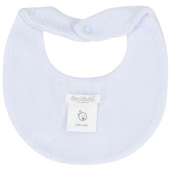 Baby Boys Blue Dots Bib