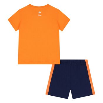 Baby Boys Orange  & Navy Blue Disney Shorts Set