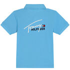 Baby Boys Blue Logo Polo Shirt, 1, hi-res