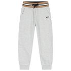 Boys Grey Logo Tracksuit, 3, hi-res