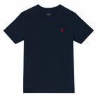 Boys Navy Logo T-Shirt, 3, hi-res