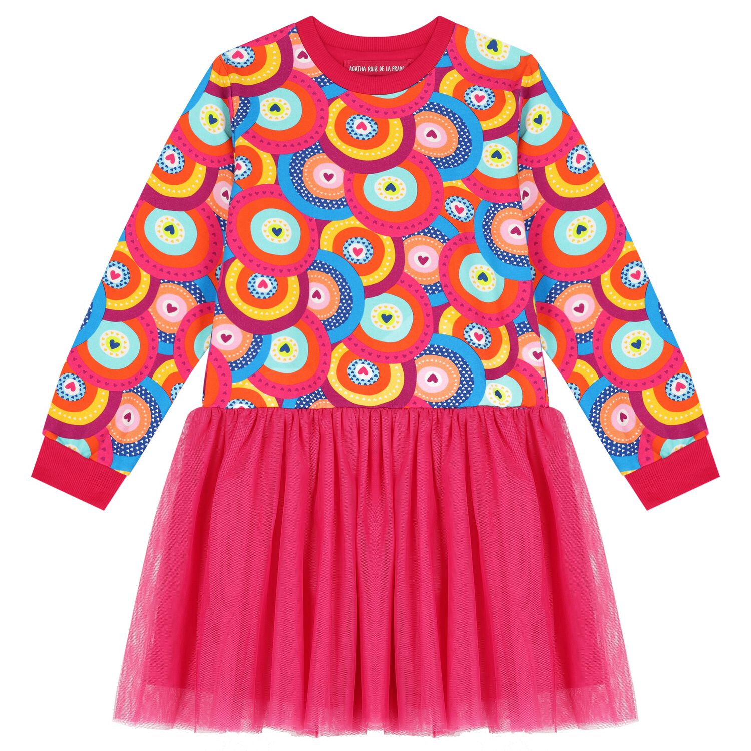 Girls Pink Tulle Dress, 1, hi-res image number null