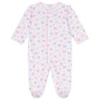 Baby Girls White Billowy Bows Babygrow, 1, hi-res