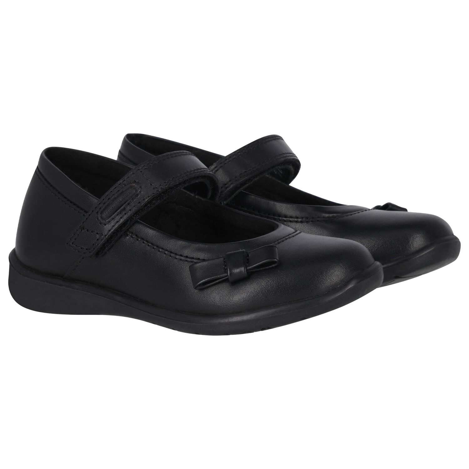 Girls Black Leather Shoes, 1, hi-res image number null