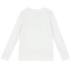 Girls White Logo Sweatshirt, 1, hi-res