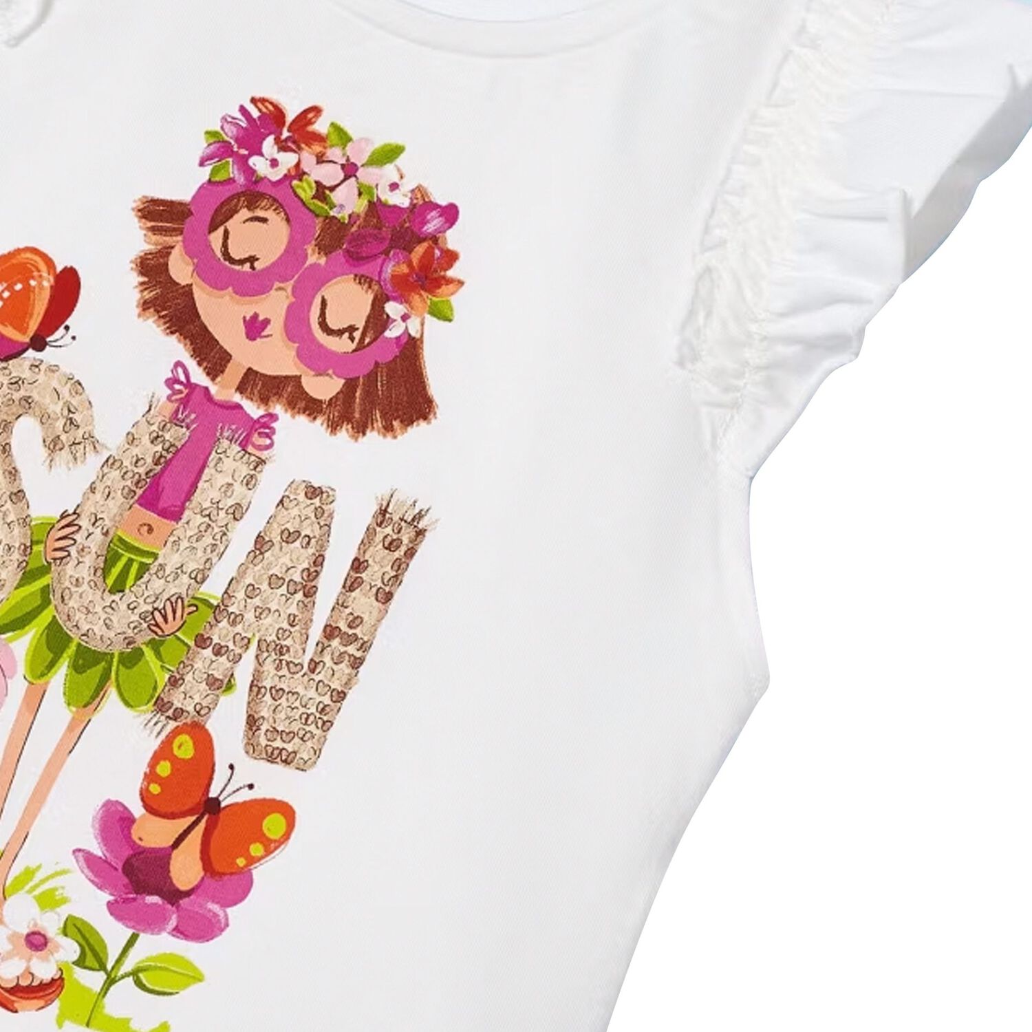Girls White T-Shirt, 1, hi-res image number null