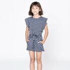Girls Navy Logo Playsuit, 1, hi-res