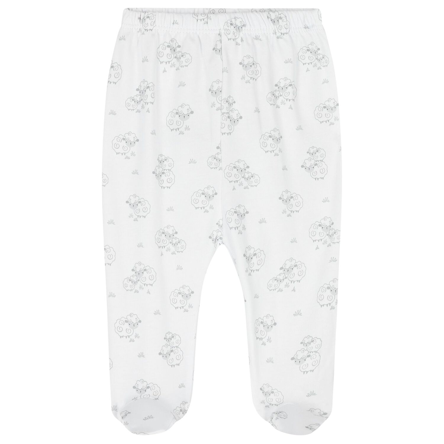 White Sheep 2 Piece Babygrow, 1, hi-res