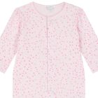 Baby Girls Pink Hearts Babygrow, 1, hi-res