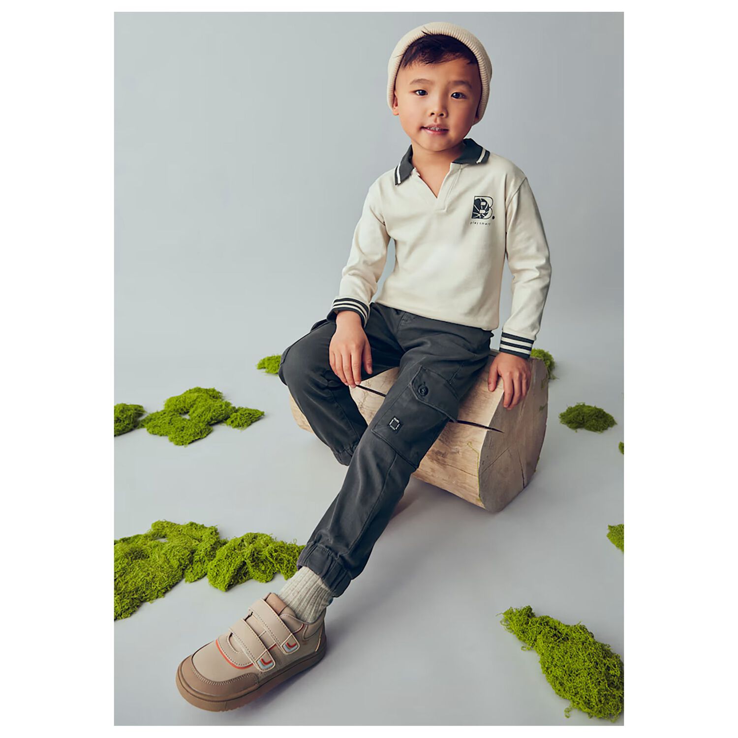 Boys Grey Cargo Trousers, 1, hi-res