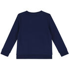 Boys Navy Teddy Logo Sweatshirt, 1, hi-res