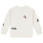 Girls Ivory Festive Sweatshirt, 1, hi-res