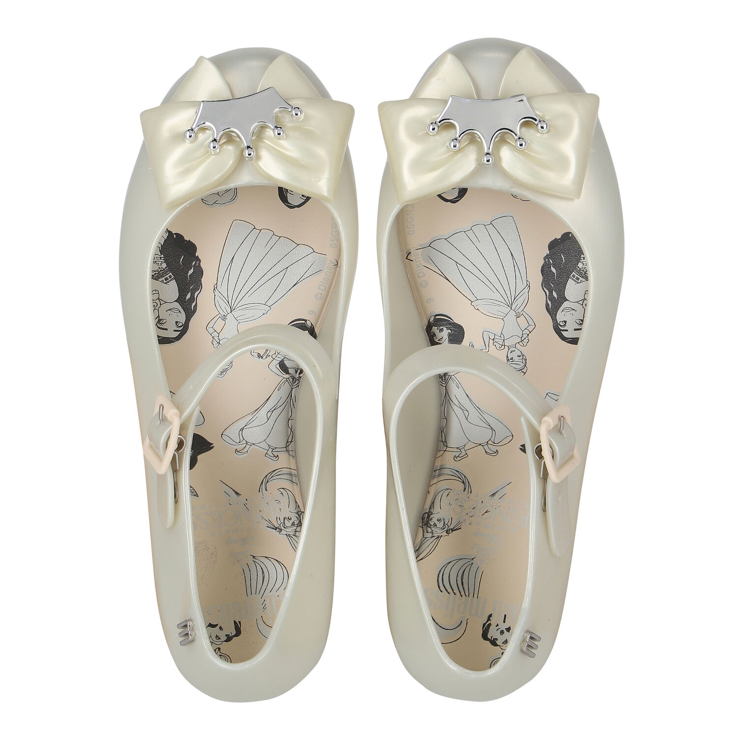 Girls Ivory Bow Jelly Shoes, 1, hi-res image number null