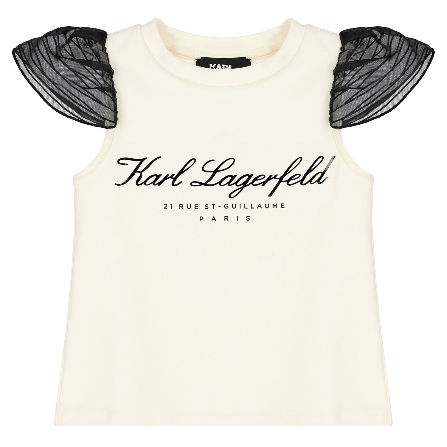 Girls Ivory Logo Top, 1, hi-res image number null