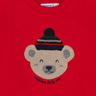 Younger Boys Red Bear Sweatshirt, 1, hi-res