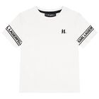 Boys Mini Me White Logo T-Shirt, 1, hi-res