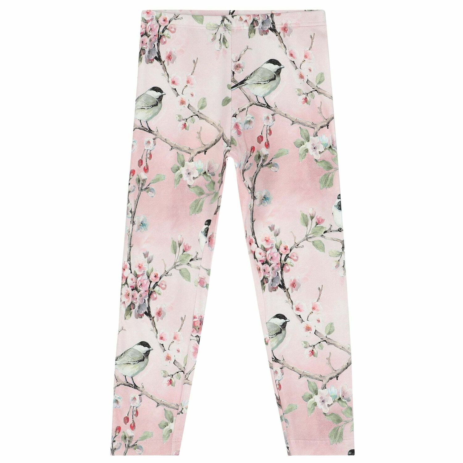 Girls Pink Floral Leggings, 1, hi-res image number null