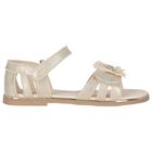 Girls Beige Flower Sandals, 1, hi-res