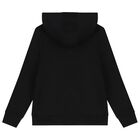 Boys Black Logo Hooded Top, 2, hi-res