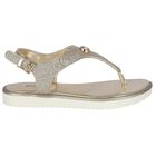 Girls Ivory & Gold Sandals, 1, hi-res