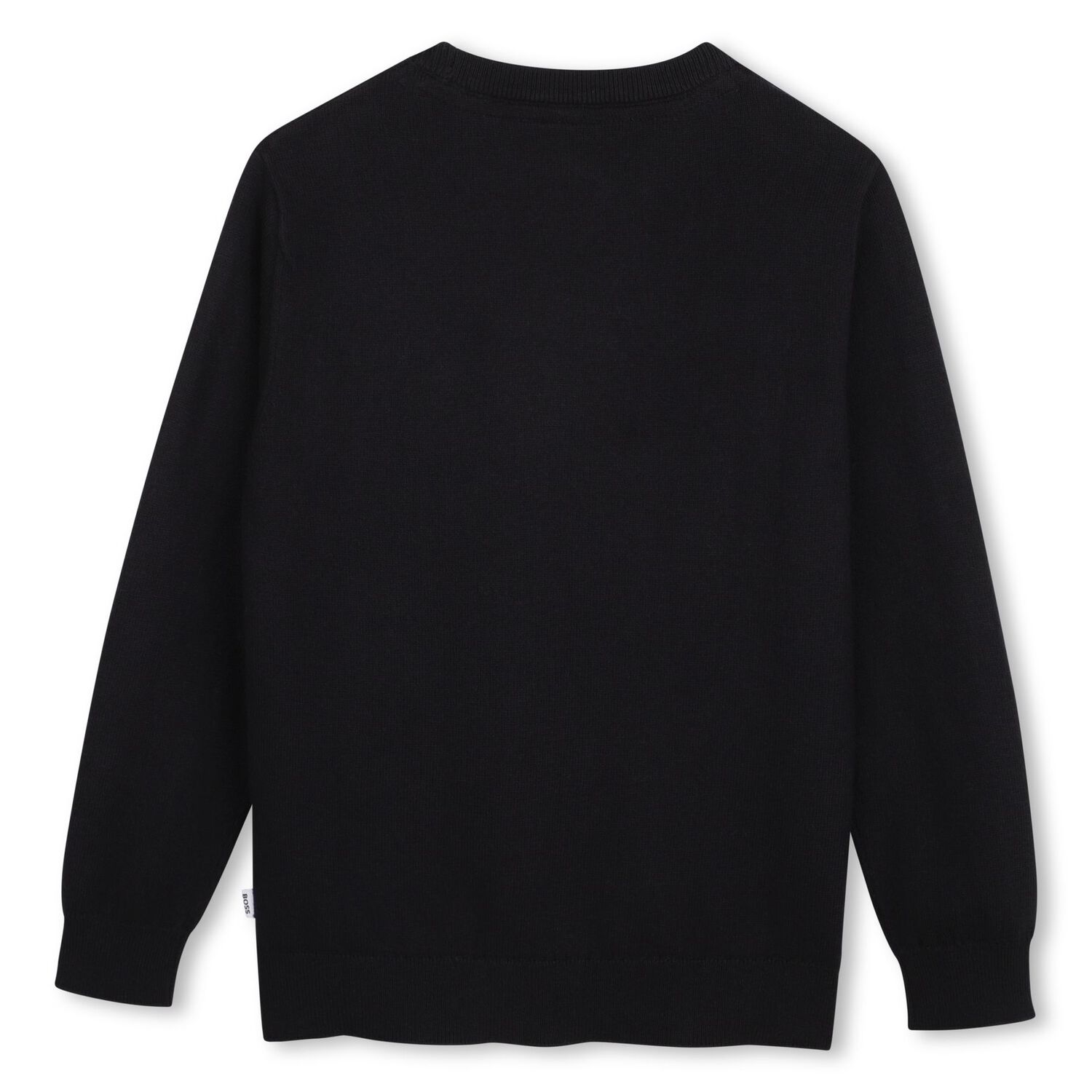 Boys Black Logo Sweatshirt, 1, hi-res