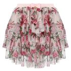 Girls Pink Rose Tulle Skirt, 1, hi-res