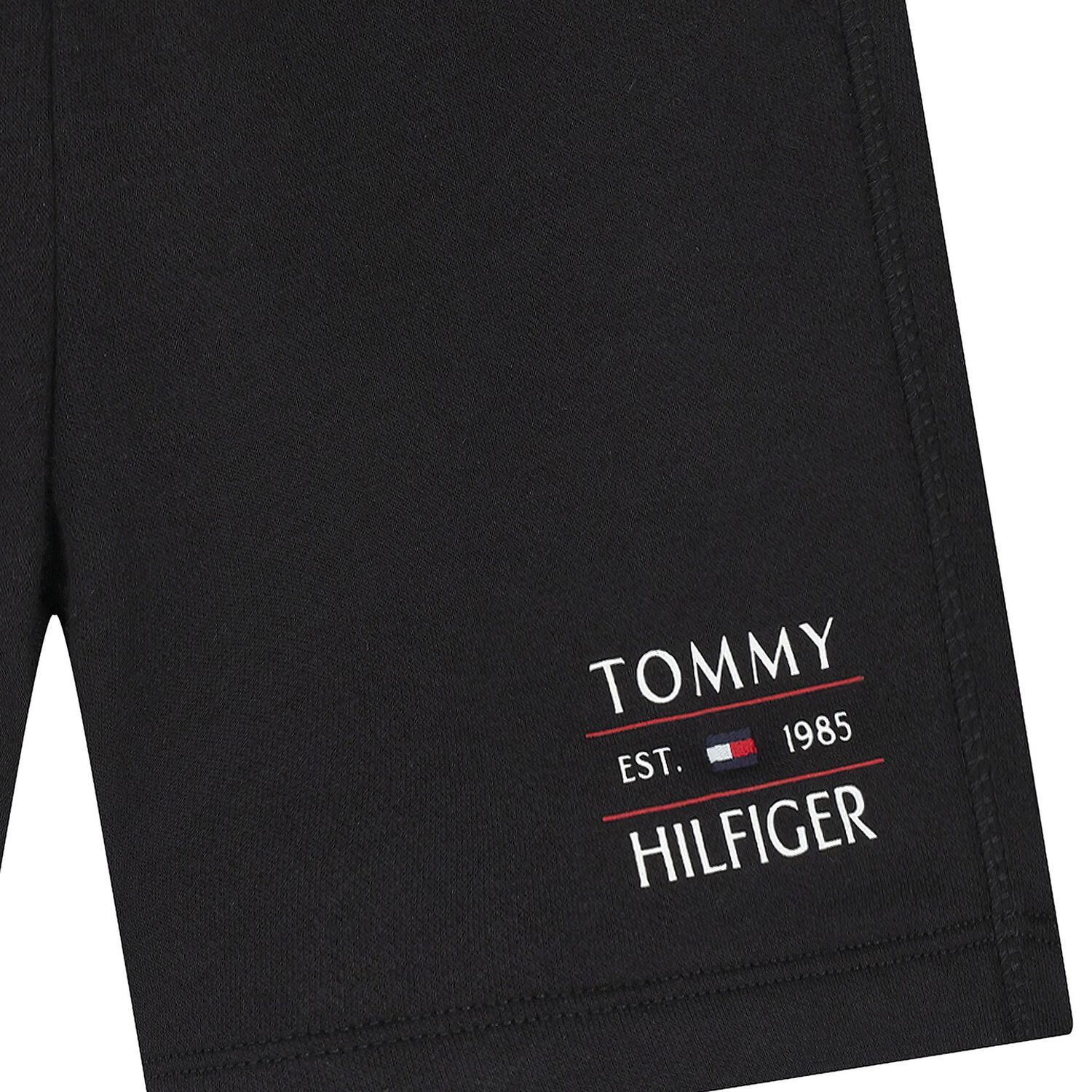 Boys Black Logo Shorts, 1, hi-res