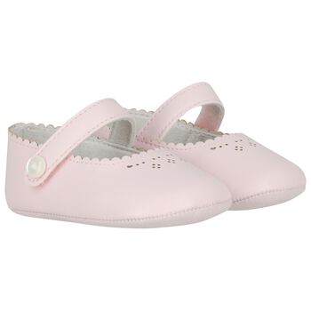 Baby Girls Pink Leather Pre Walker Shoes