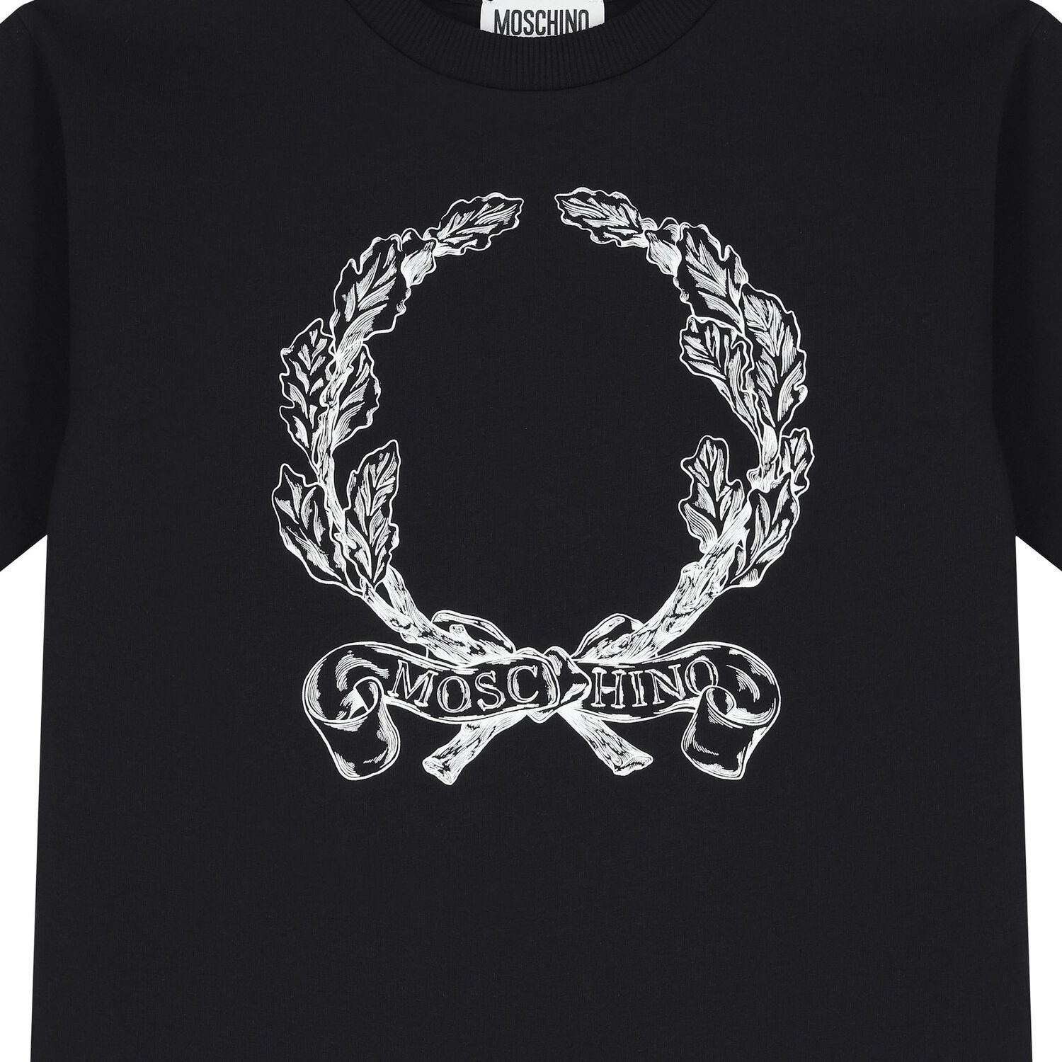 Black Logo Leaf Crest T-Shirt, 1, hi-res