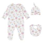 Baby Girls White Azalia Babygrow Set, 1, hi-res