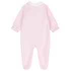 Baby Girls Pink & White Babygrow, 2, hi-res