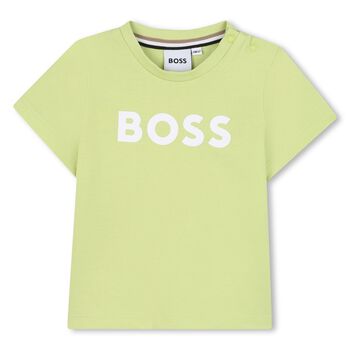 Younger Boys Green Logo T-Shirt