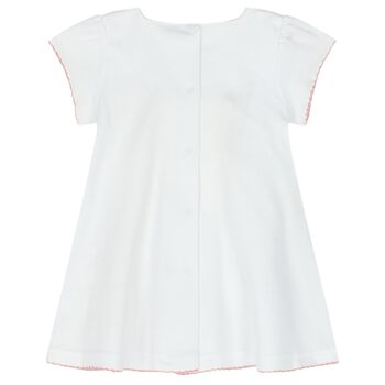 Baby Girls White & Pink Swan Dress
