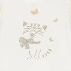 Girls Ivory & Gold Tulle Skirt Set, 1, hi-res