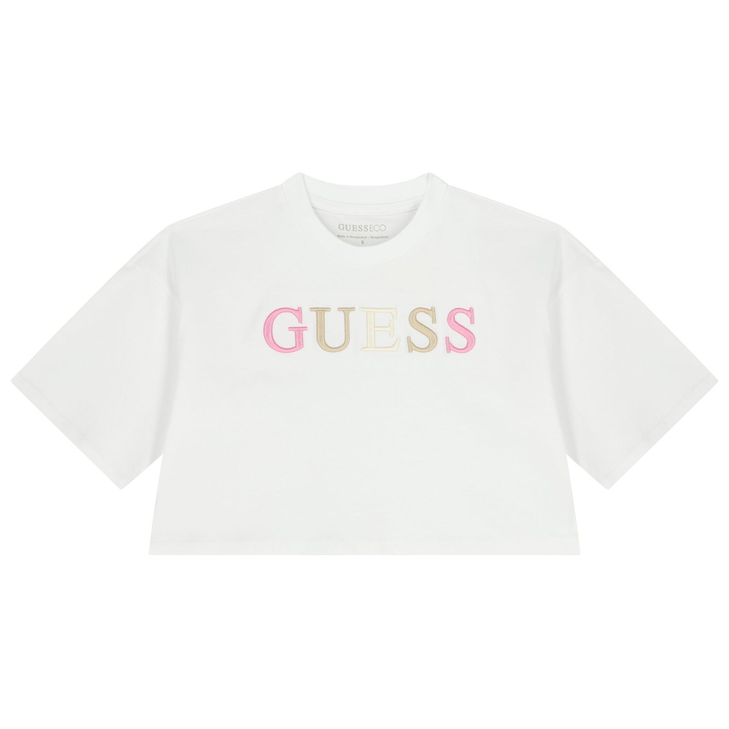 Girls White Logo T-Shirt, 2, hi-res