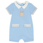 Baby Boys Blue Romper, 1, hi-res