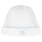 Baby Boys White & Blue Bunny Hat, 1, hi-res