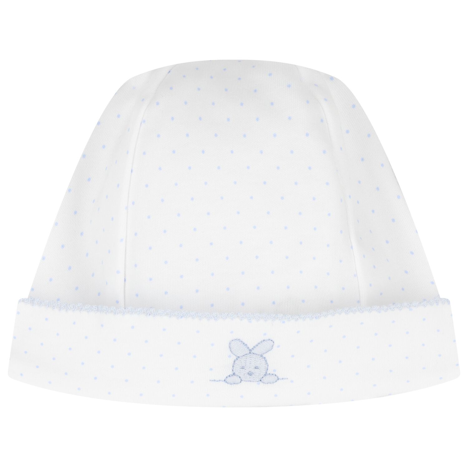 Baby Boys White & Blue Bunny Hat, 1, hi-res