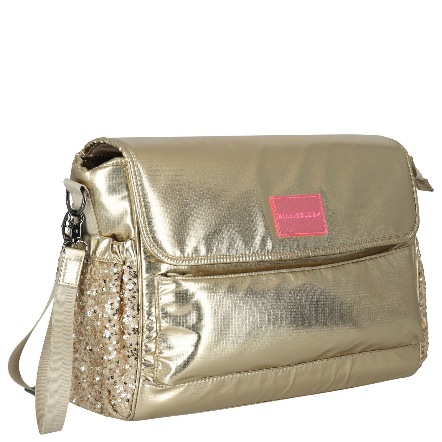 Baby Girls Gold Changing Bag, 1, hi-res
