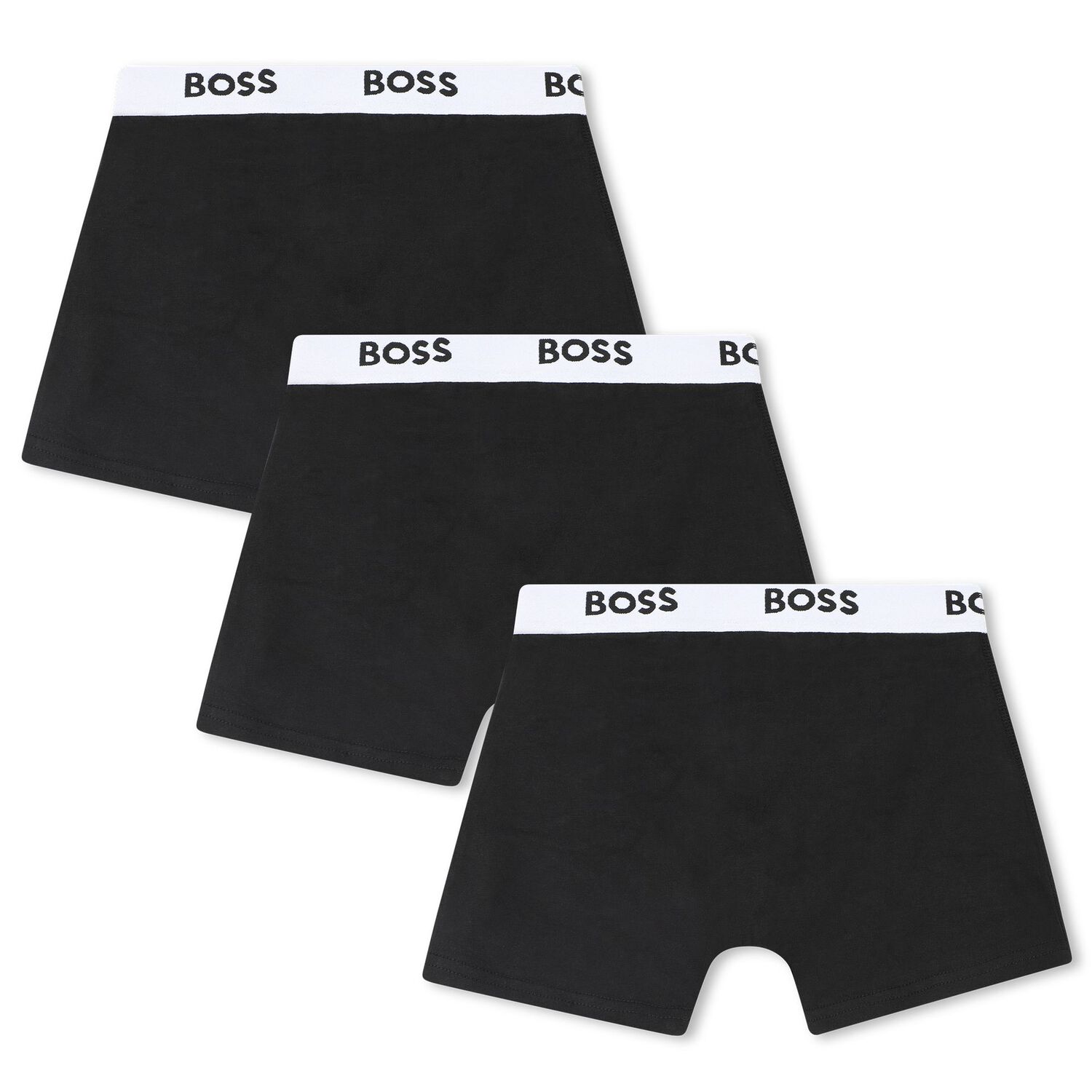 Boys Black Boxer Shorts (3-Pack), 1, hi-res