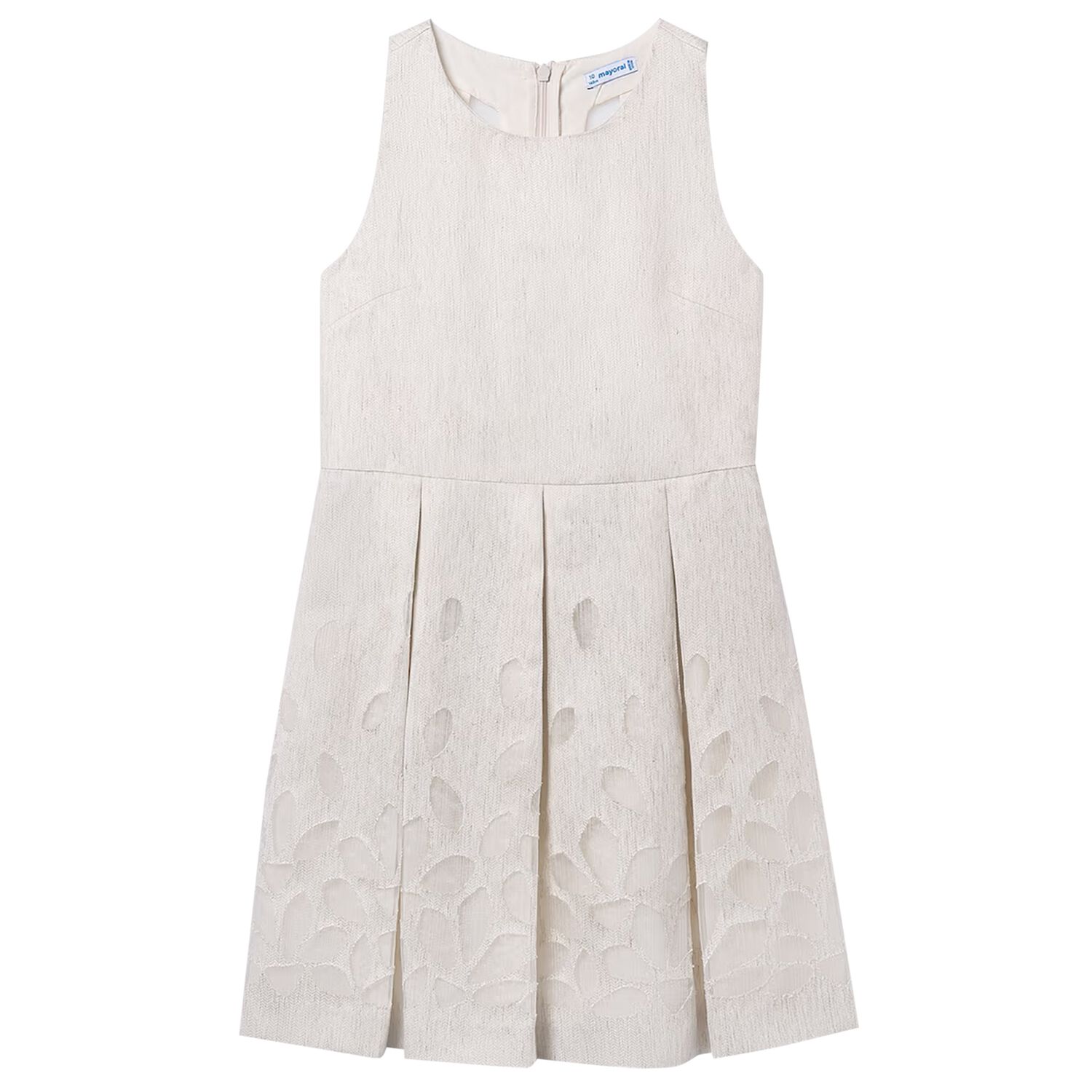 Girls Beige Dress, 2, hi-res