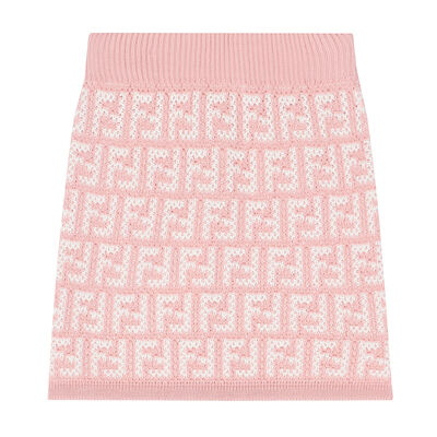 Girls Pink FF Logo Skirt