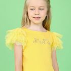 Girls Yellow & Blue Graphic Skirt Set, 1, hi-res