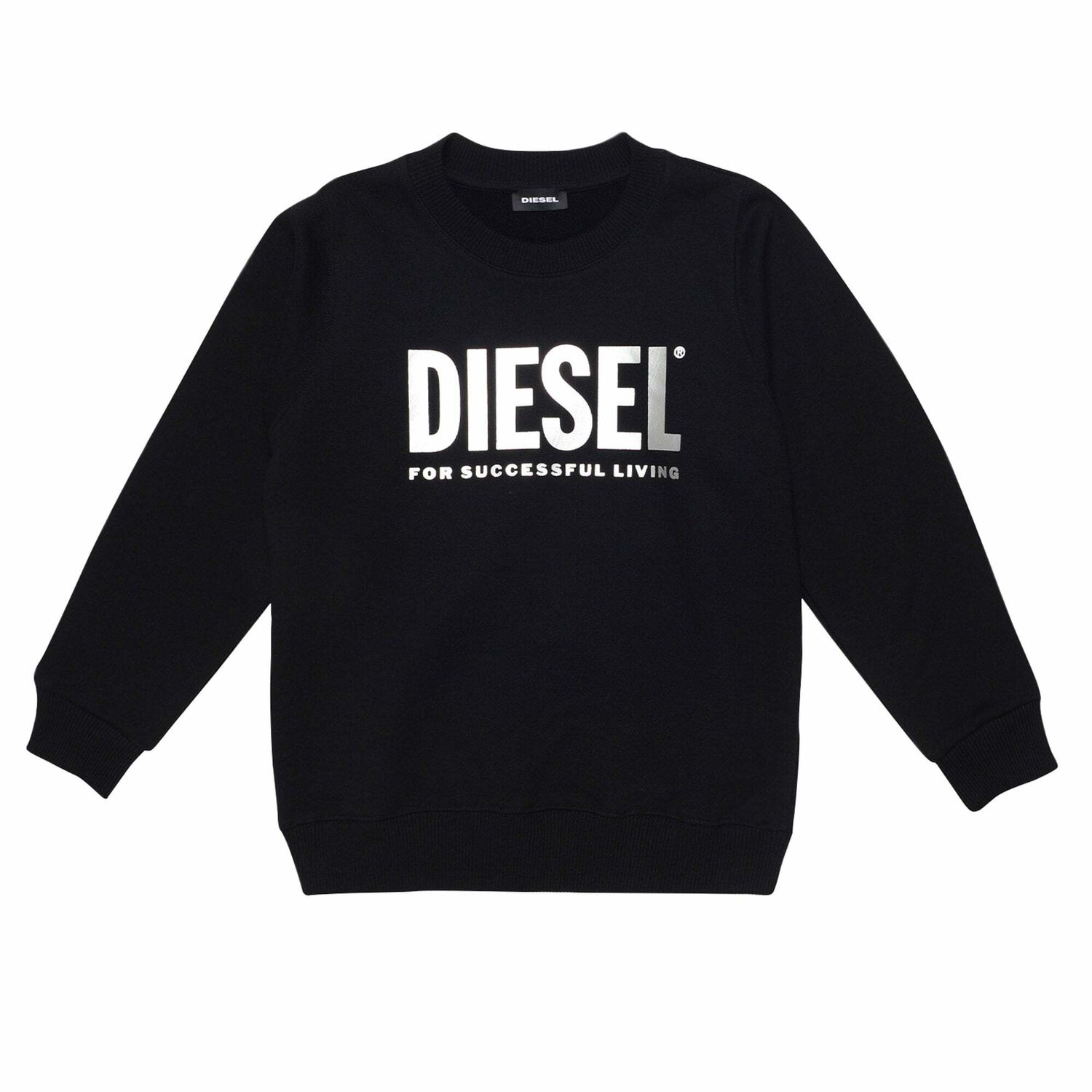 Girls Black Logo Sweatshirt, 1, hi-res