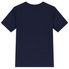 Boys Navy Blue & White Logo T-Shirts ( 2-Pack ), 2, hi-res