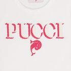 Girls White Logo T-Shirt , 1, hi-res