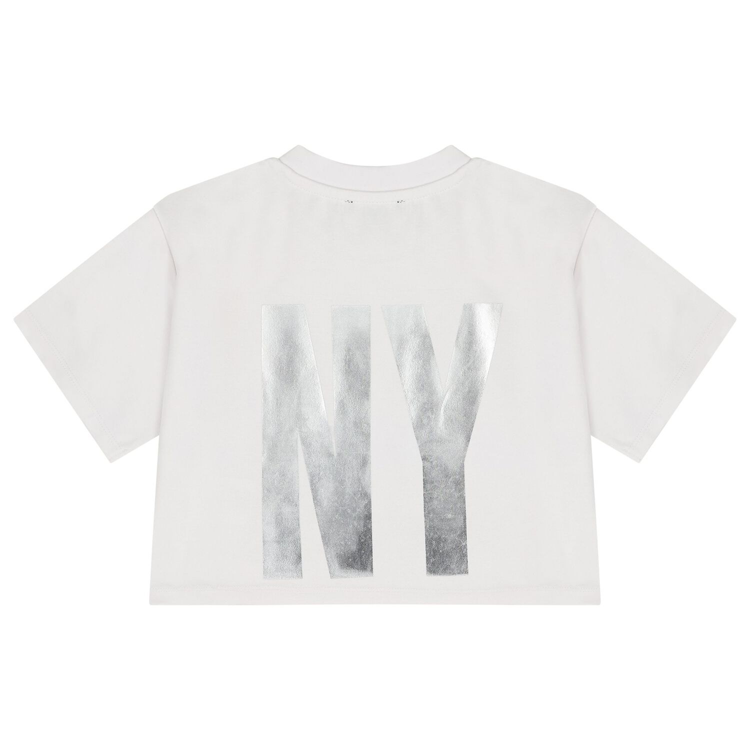 Girls Black & White Logo Top, 1, hi-res