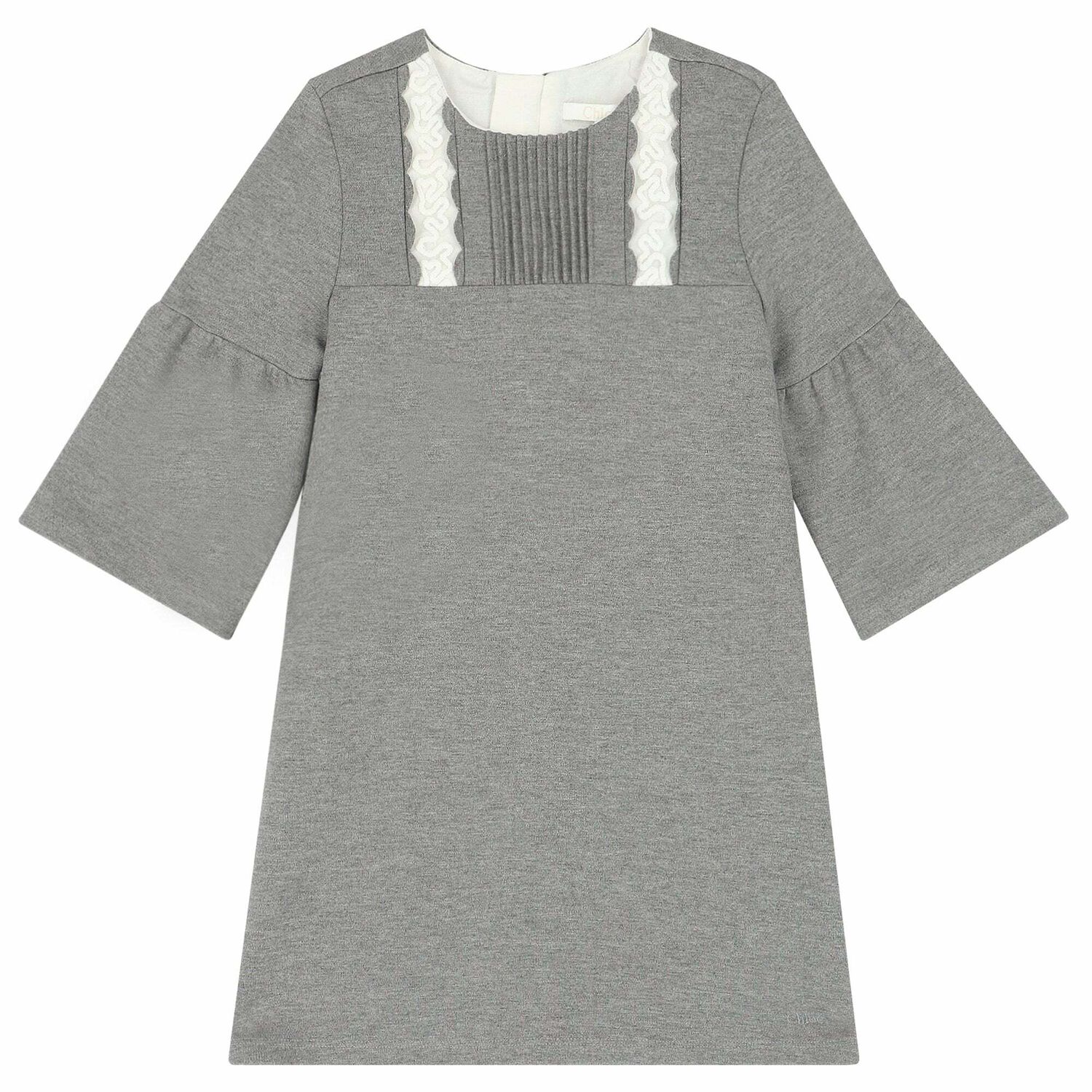 Girls Grey Jersey Dress, 1, hi-res
